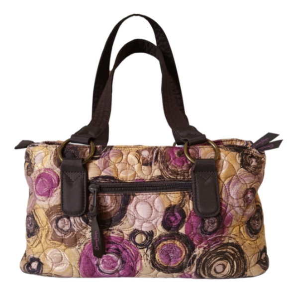 🎁 NWOT Donna Sharp Quilted Satchel. Gorgeous Autumn Colors! Very Roomy! - Picture 2 of 14
